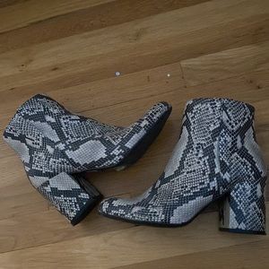 Windsor snakeskin booties